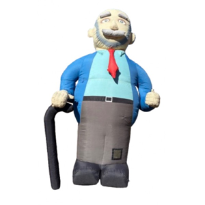 Abraham pop met wandelstok