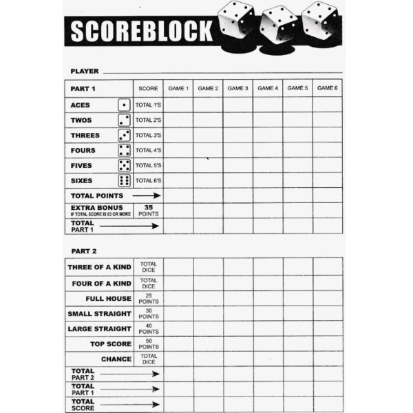 Mega Yahtzee Mega Yahtzee