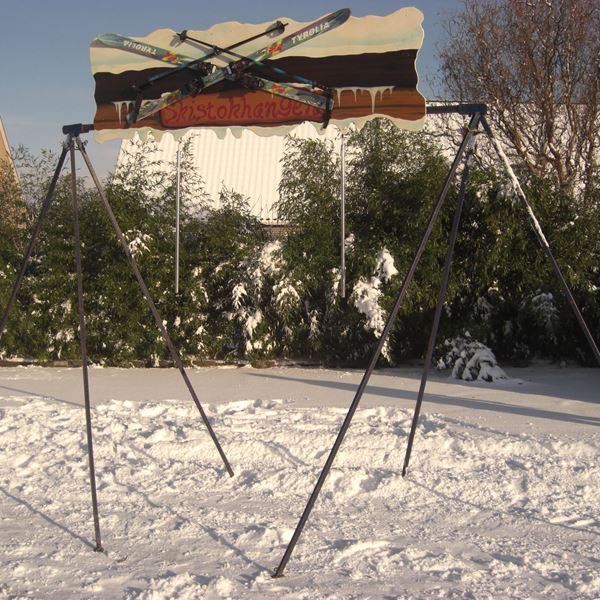 Skistok hangen 